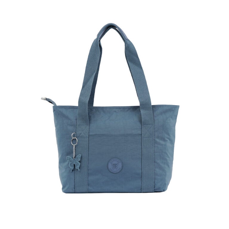 CAPRICE COLLECTION Unisex Large Shoulder Bag – Light Blue, Water-Resistant Nylon, 15.7L Capacity - Image 1