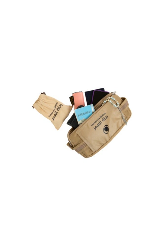 Hilalful HilalFul Hajj & Umrah Waist Bag | Crossbody Belt | For Men, Women, Unisex | For Comfort Travel | Adjustable Polyester Strap | Nylon Bag | Breathable Mesh | Water Resistant  - Image 2