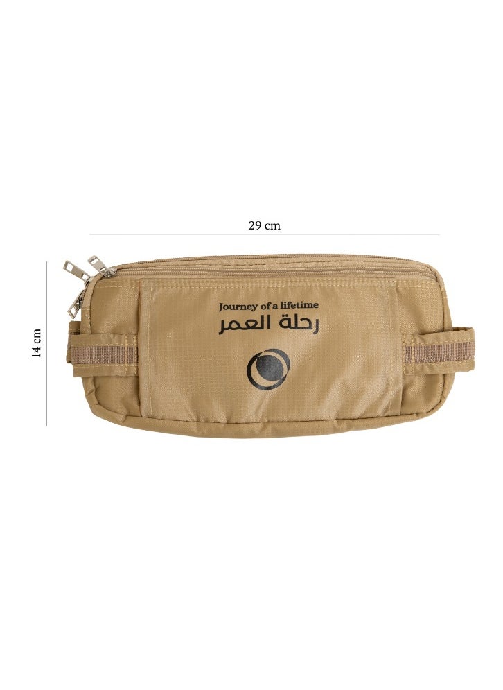 Hilalful HilalFul Hajj & Umrah Waist Bag | Crossbody Belt | For Men, Women, Unisex | For Comfort Travel | Adjustable Polyester Strap | Nylon Bag | Breathable Mesh | Water Resistant  - Image 3