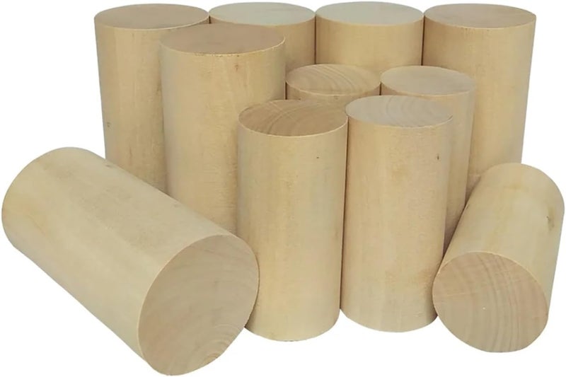 1/2/3/5pcs Length 30-100mm Diameter 30/40/50mm Round Wood Rod Solid Wood Strip DIY Model Material Accessories Wooden Crafts(40x40mm,2pcs) - Image 1