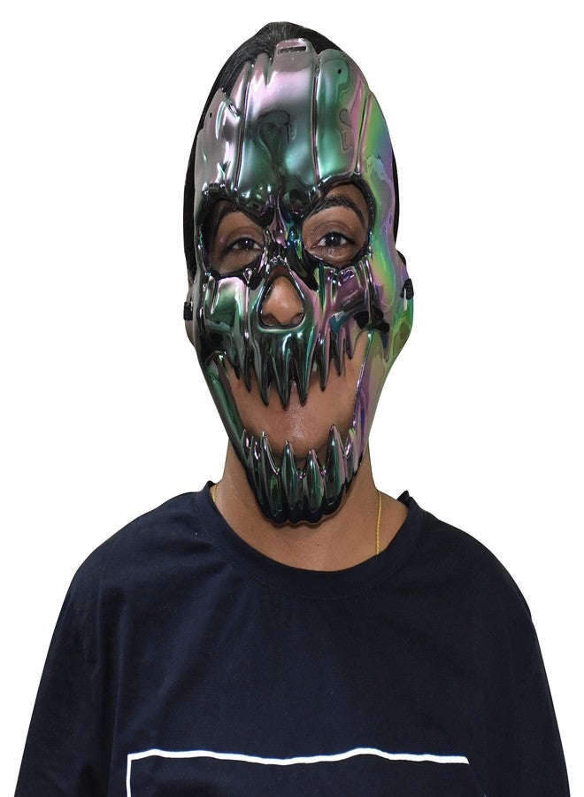 JAGMAG® Holographic Scary Halloween Face Mask, Costumes Cosplay Props Accessories, Skeleton Mask for Men/Women, Halloween Costume - Image 4