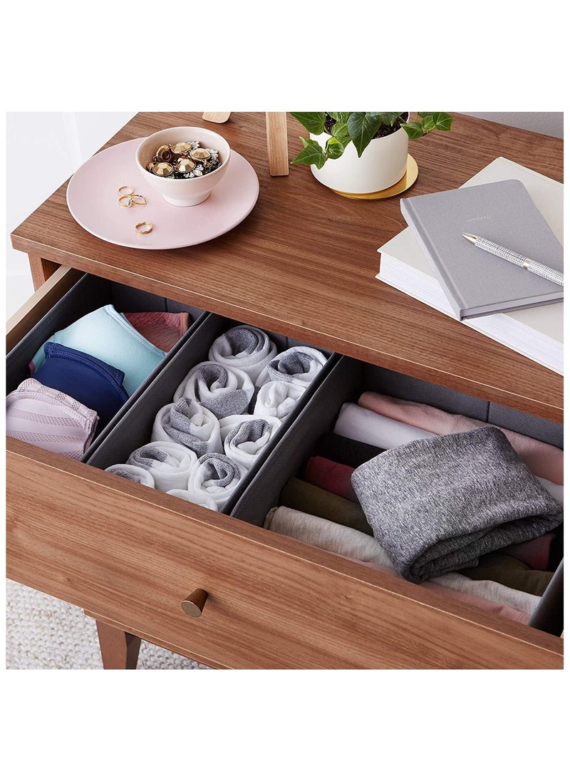 Generic - Drawer Organizer Clothes, 6 Pack Underwear Drawer Organizer, Foldable Closet Organizers, Storage Dresser Drawer Dividers, Cloth Drawer Storage Organizer Boxes, for Clothes, Scarves (Grey) - Image 1