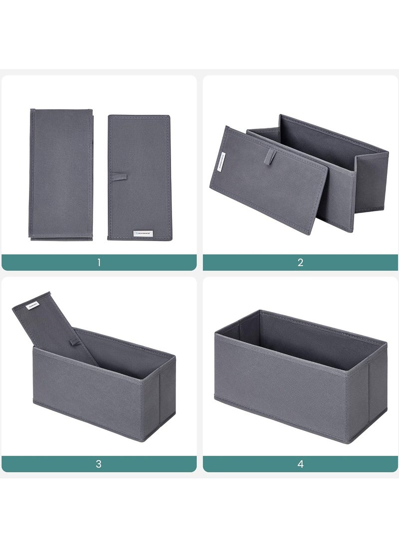 Generic - Drawer Organizer Clothes, 6 Pack Underwear Drawer Organizer, Foldable Closet Organizers, Storage Dresser Drawer Dividers, Cloth Drawer Storage Organizer Boxes, for Clothes, Scarves (Grey) - Image 1