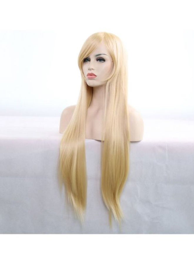 Voberry Long Straight Wig Blonde 8x4x4cm - Image 3
