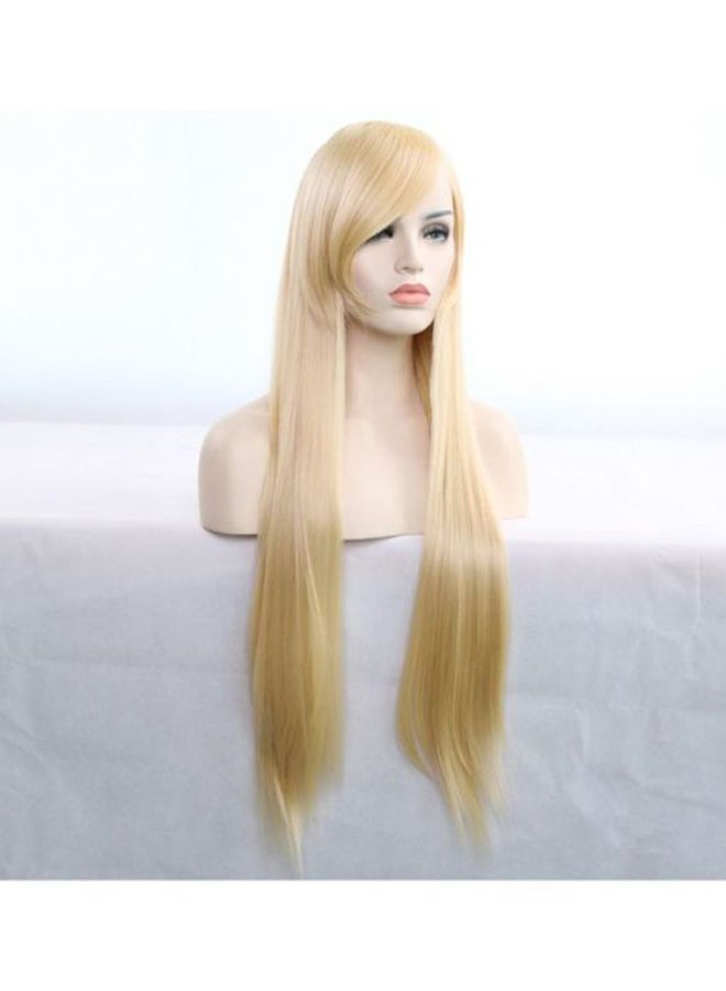 Voberry Long Straight Wig Blonde 8x4x4cm - Image 4