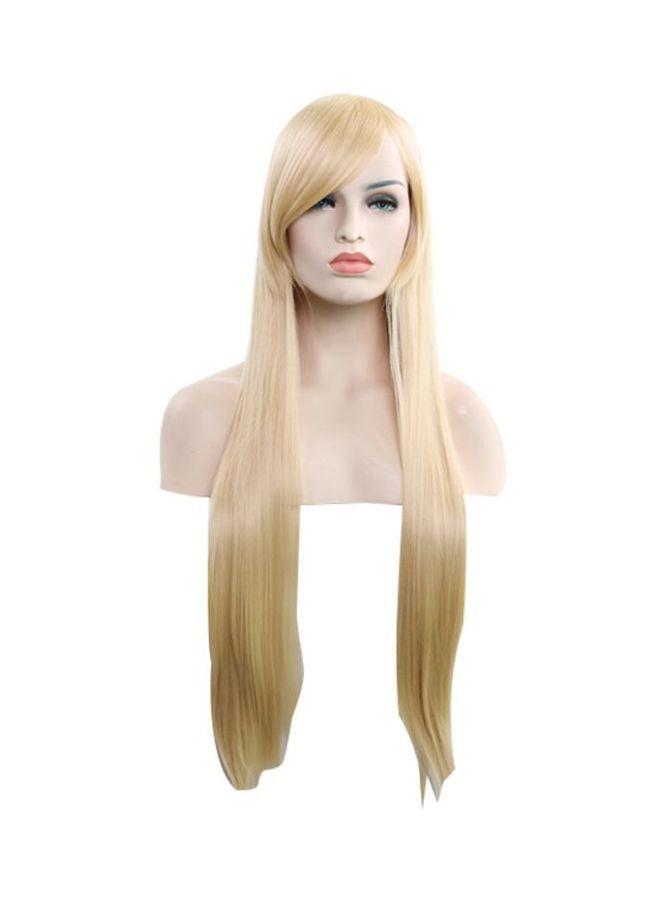 Voberry Long Straight Wig Blonde 8x4x4cm - Image 1