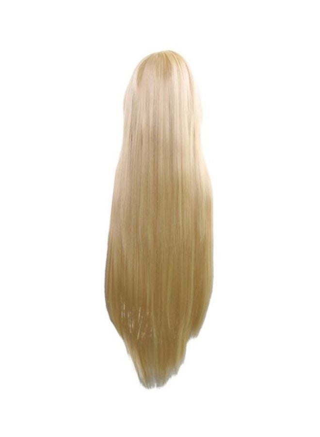 Voberry Long Straight Wig Blonde 8x4x4cm - Image 2