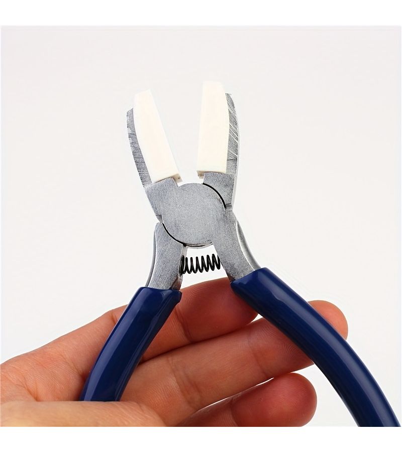 Carbon Steel Flat Nose Pliers With Nylon Grips For Jewelry Making And Home Repairs - Image 5