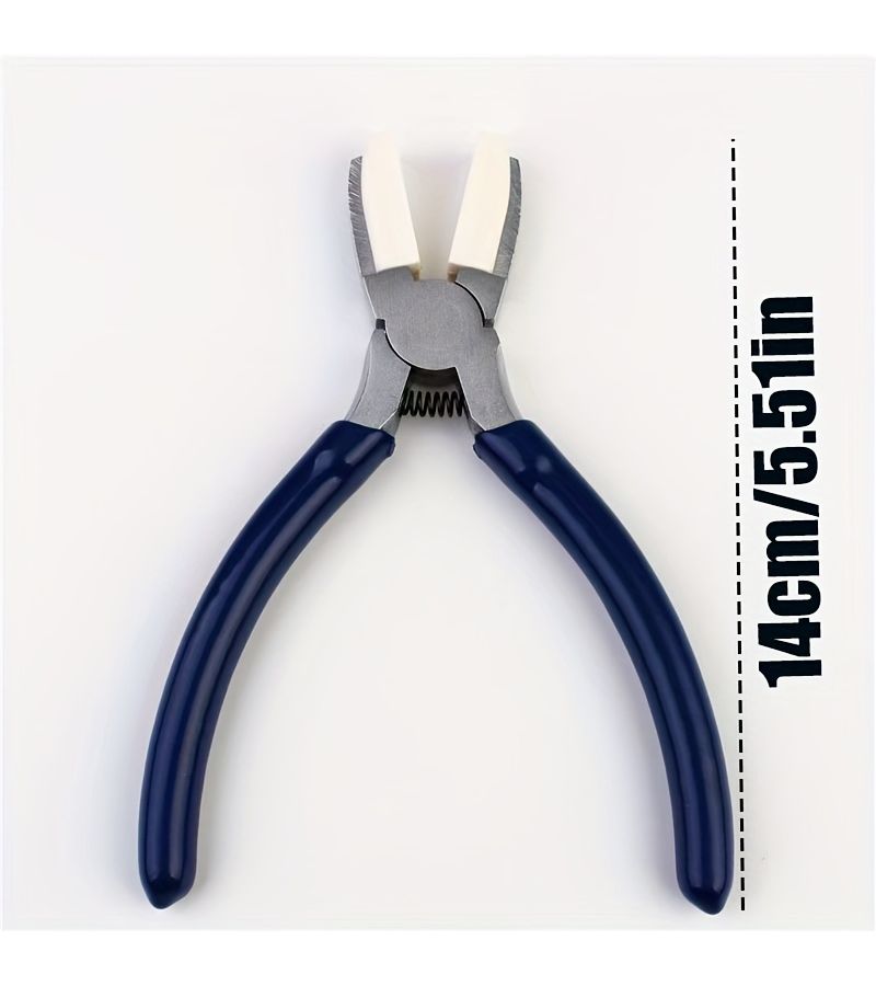 Carbon Steel Flat Nose Pliers With Nylon Grips For Jewelry Making And Home Repairs - Image 2