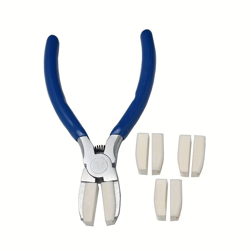 Carbon Steel Flat Nose Pliers With Nylon Grips For Jewelry Making And Home Repairs - Image 1