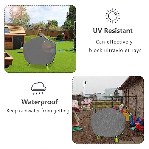 Aacabo Kids Water Table Cover Fit Rain Showers Splash Pond Water Table,Waterproof Dust Proof Anti-UV Outdoor Toys Cover-Grey - Image 4
