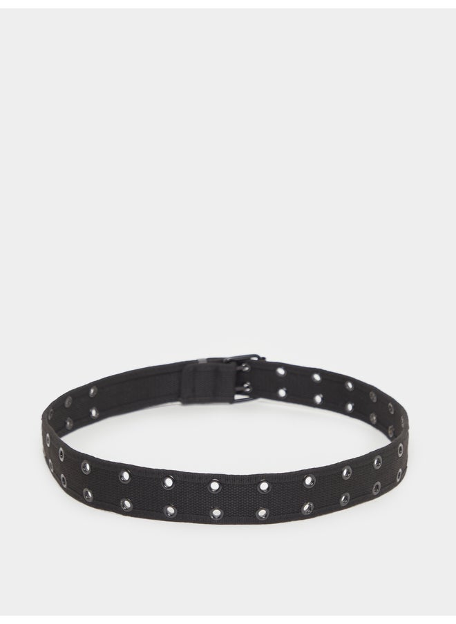 Styli Styli Black Double-Hole Pin Buckle Belt  - Image 4