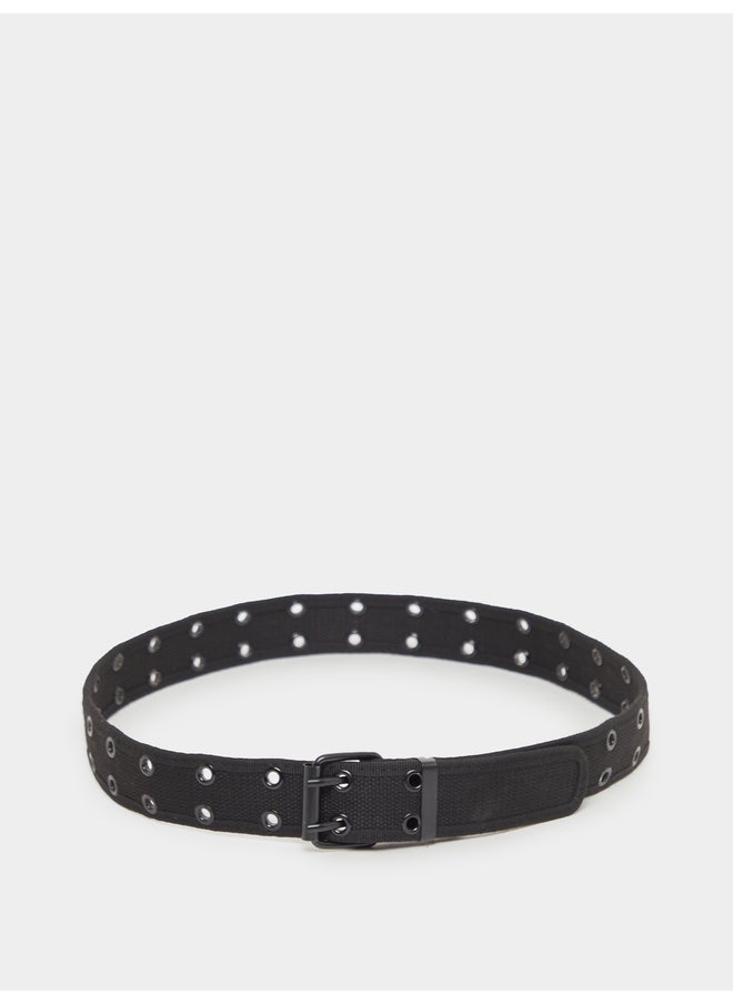 Styli Styli Black Double-Hole Pin Buckle Belt  - Image 3