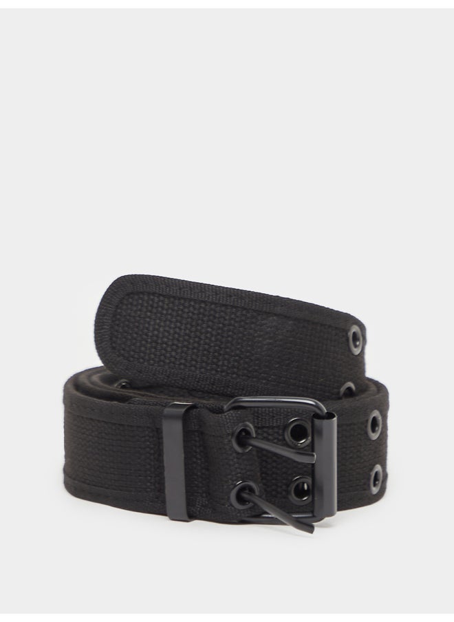 Styli Styli Black Double-Hole Pin Buckle Belt  - Image 1