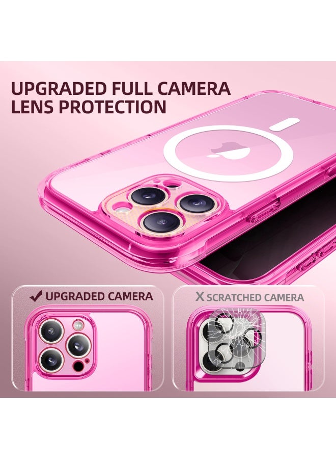 بيرفي جراب مغناطيسي لهاتف iPhone 16 Pro Max، متوافق مع MagSafe، واقي شاشة مدمج للخصوصية وحماية مطورة للكاميرا، جراب هاتف كامل الجسم مضاد للتجسس ومقاوم للصدمات لهاتف 16 Pro Max 6.9 بوصة، وردي - Image 5