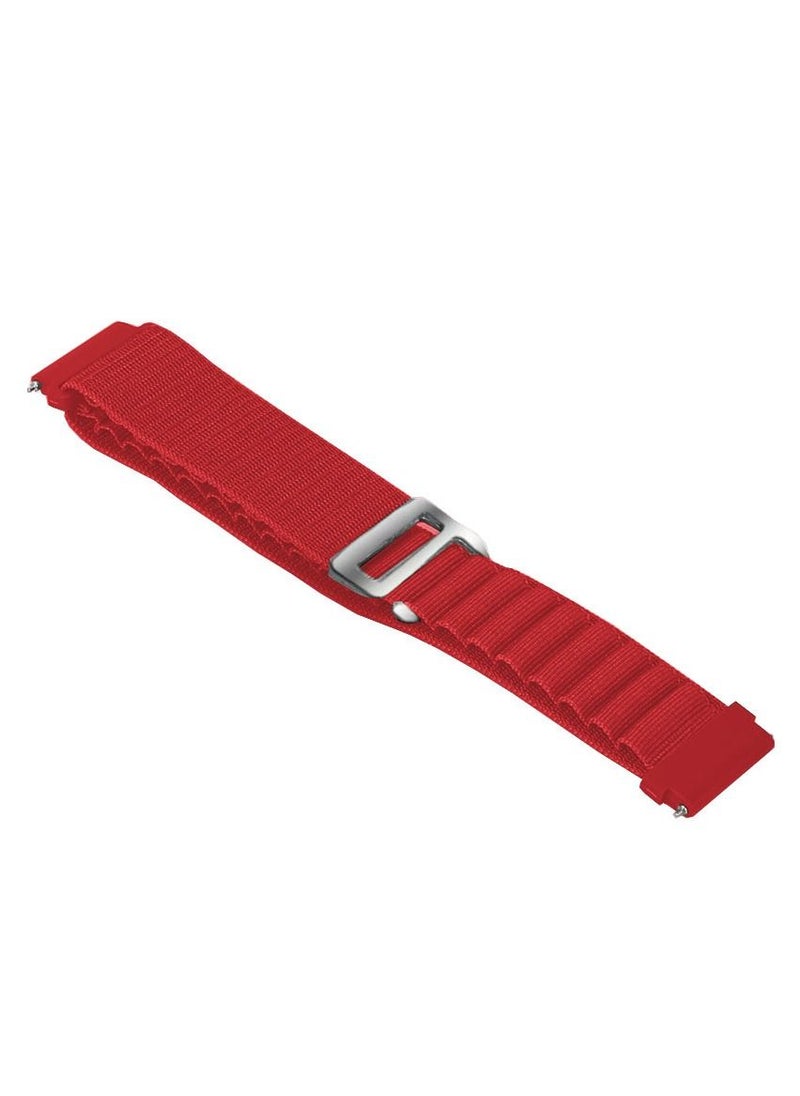 CATANES - Alpine Loop Band 20mm Nylon Woven Sport Watch Strap Compatible with Galaxy Watch5 Pro/Galaxy Watch5/Galaxy Watch4/Galaxy Watch4 Classic/Galaxy Watch3/ Galaxy Watch Active 2/Galaxy Watch Active Red - Image 1
