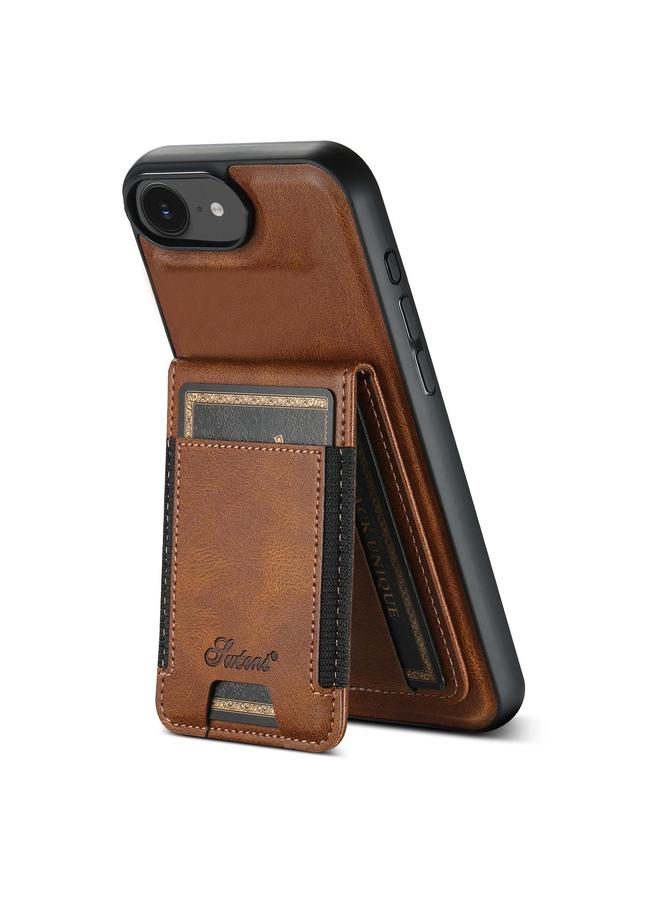 Suteni Case For iPhone 16e H17 Oil Eax Leather MagSafe Detachable Wallet Phone Case - Image 1