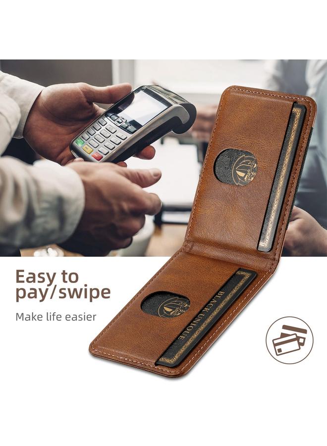 Suteni Case For iPhone 16e H17 Oil Eax Leather MagSafe Detachable Wallet Phone Case - Image 5