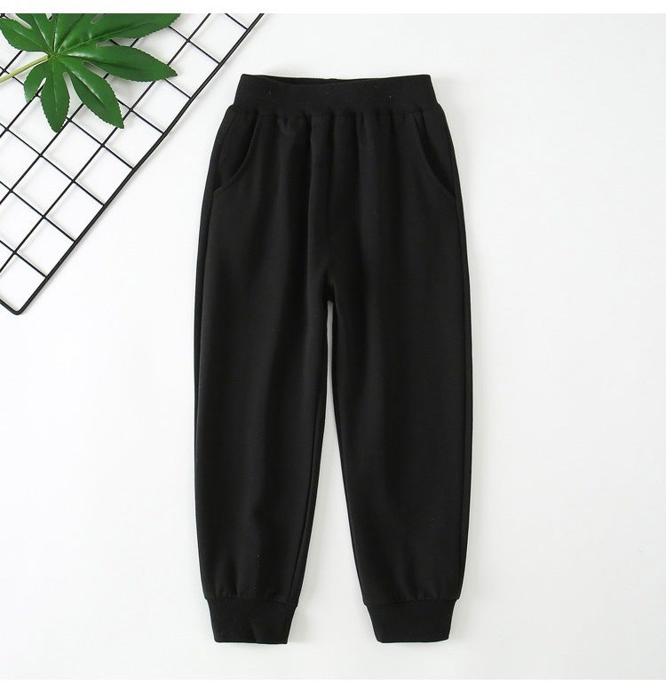 Summer Thin Children's Pants Solid Color Casual Pants New Boys Casual Sports Pants Small and Medium Children's Nine-point Sweatpants - Image 1