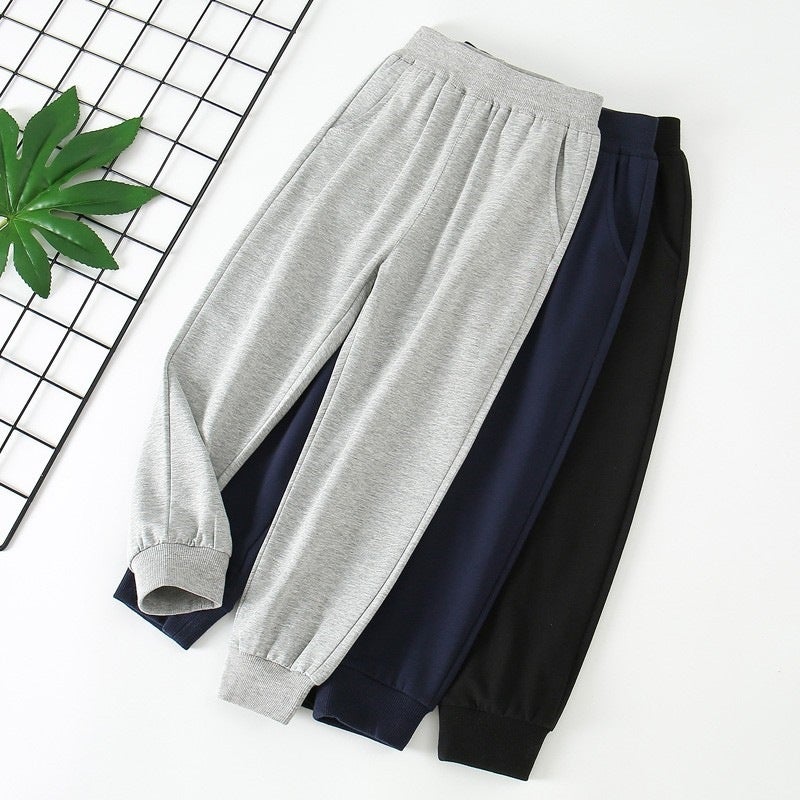 Summer Thin Children's Pants Solid Color Casual Pants New Boys Casual Sports Pants Small and Medium Children's Nine-point Sweatpants - Image 4