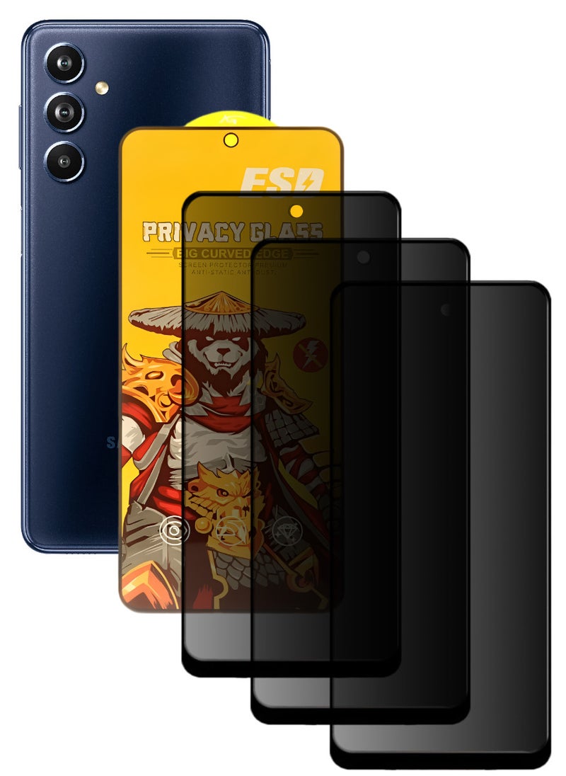 ESD 3 Pieces Tempered Dustproof Privacy Glass Screen Protector Compatible For Samsung Galaxy F54 5G - Image 1