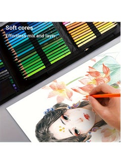 Hihonor Premium Colored Pencil Set with Portable Case, 120/200 Vibrant, Pigments for Artists and Hobbyists, Ergonomic, Break Resistant Cores for Sketching, Drawing and Adult Coloring  - Image 4