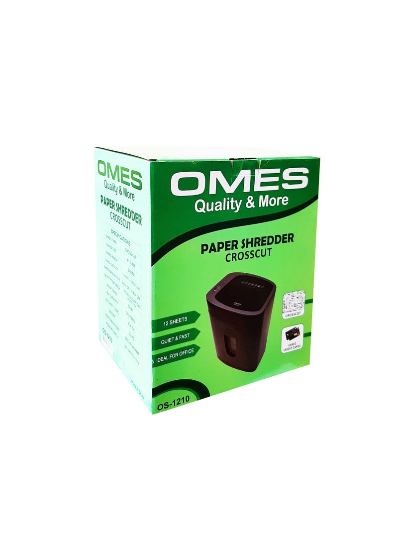 OMES مُحَطِّم ورق بقوة تمزيق 12 ورقة، هادئ وسريع - Image 2