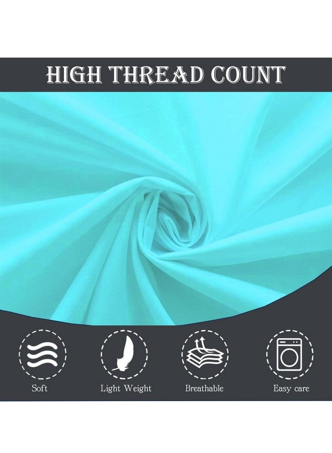 Filymore Plain Solid Aqua Double Bed Sheet 240 Tc Soft Microfiber Solid Single Color Bedsheet for Double/King Size Bed with 2 Pillow Cover (Size :90X95 inchs) (Aqua) - Image 5