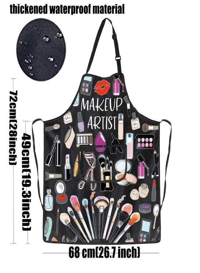 PXTIDY Makeup Artist Apron Beautician Waterproof Apron with 2 pockets Cosmetology Work apron Makeup Artist Gifts Beauty Gifts - Image 2