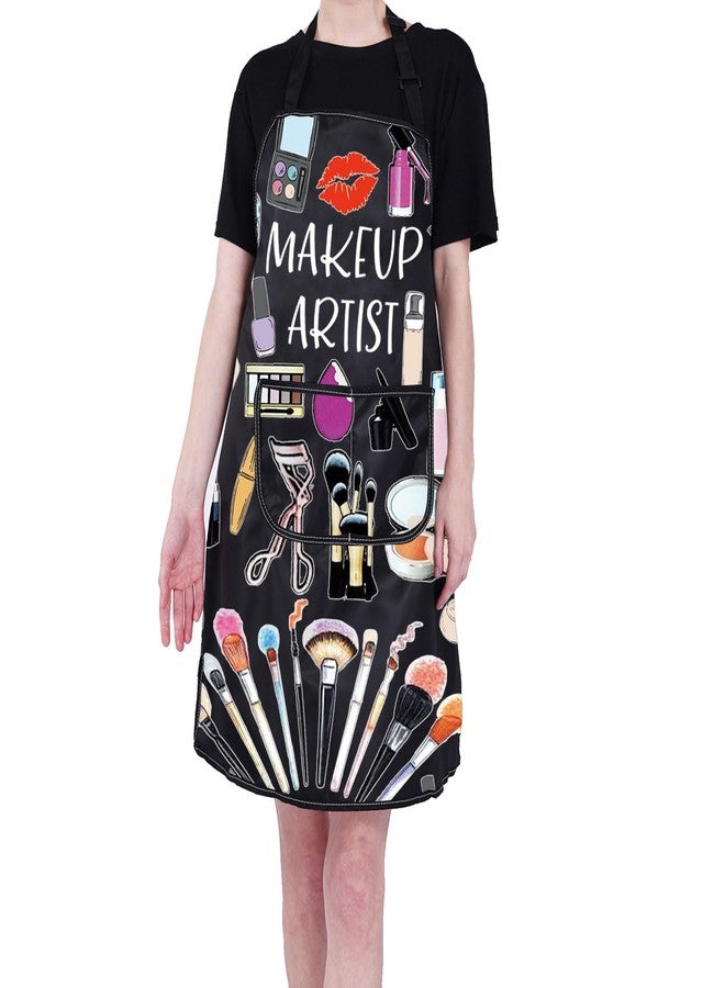 PXTIDY Makeup Artist Apron Beautician Waterproof Apron with 2 pockets Cosmetology Work apron Makeup Artist Gifts Beauty Gifts - Image 1