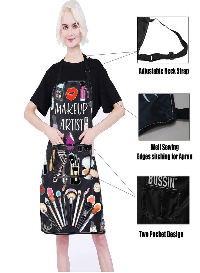 PXTIDY Makeup Artist Apron Beautician Waterproof Apron with 2 pockets Cosmetology Work apron Makeup Artist Gifts Beauty Gifts - Image 3