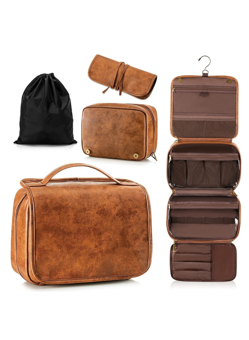 عام حقيبة تنظيم السفر ثلاثية الوظائف، وهي حقيبة وسائل إقامة أثناء رحلة عمل. مزودة بفتحات منفصلة ومصنوعة من جلد مقاوم للماء، ويمكن تعليقها في الحمام. - Image 1