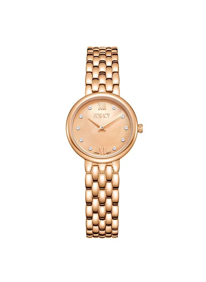 إكستاسي Ecstacy E23510-RBKMK Women's Analog Display Watch & Stainless Steel Strap Two Tone Rose Gold