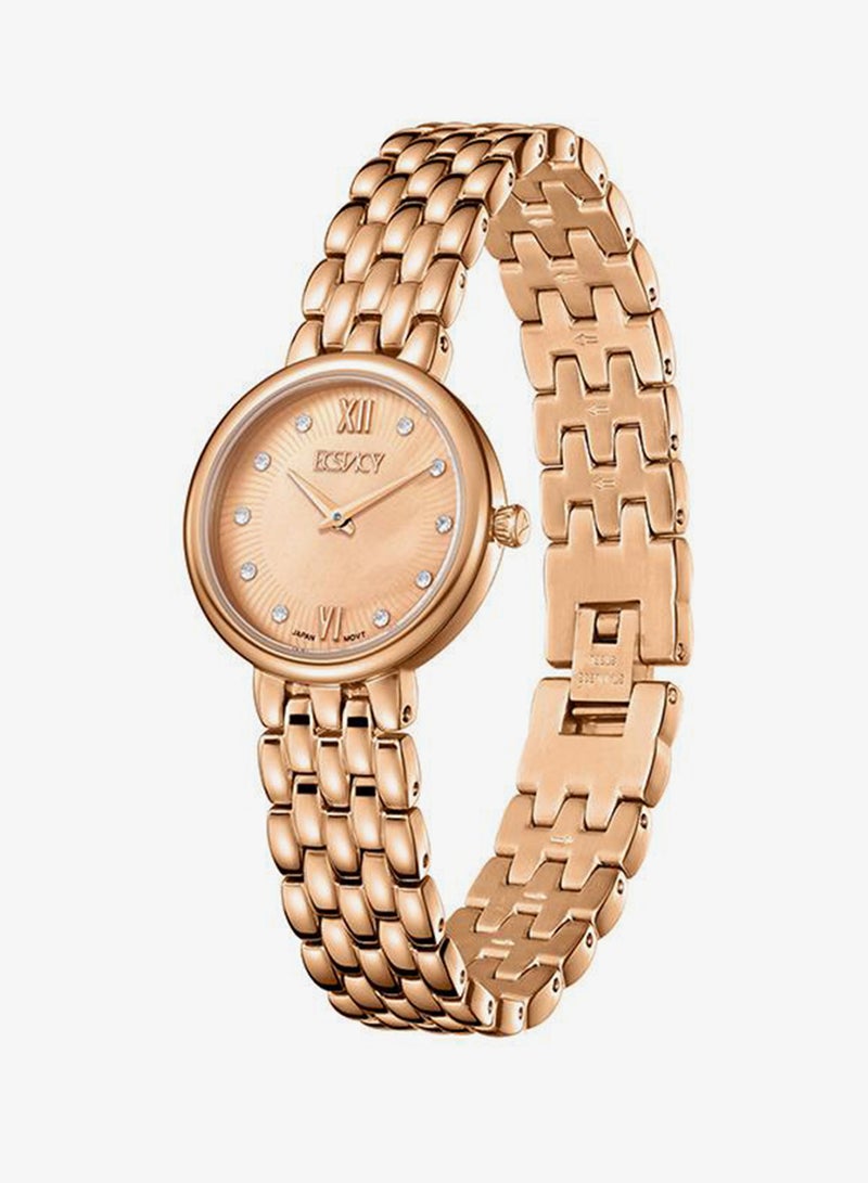 Ecstacy E23510-RBKMK Women's Analog Display Watch & Stainless Steel Strap Two Tone Rose Gold - Image 2