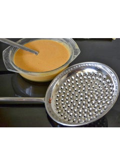 Shiv SHIVHOMEWORLD Stainless Steel Boondi Jhara with Wooden Handle for Ladoo Making Size3  - Image 5