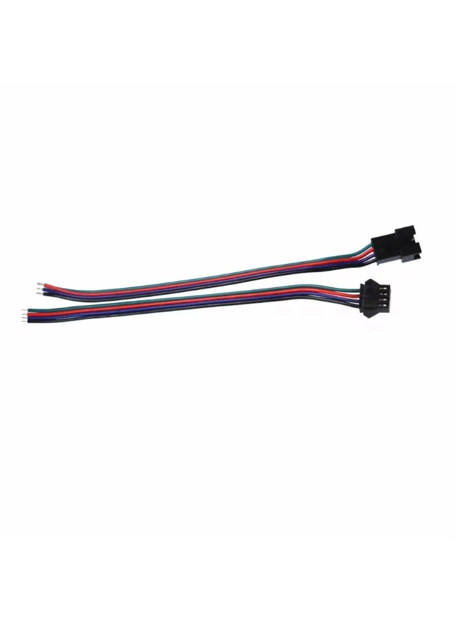 موصلات أسلاك كابل SM رباعية الأطراف (ذكر وأنثى) 22AWG - كابل موصل أسلاك SM رباعي الأطراف (ذكر وأنثى) 22AWG لإضاءة شرائط LED، والإلكترونيات المنزلية، ونقل الإشارات، وتطبيقات الأسلاك ذات الجهد المنخفض. - Image 2