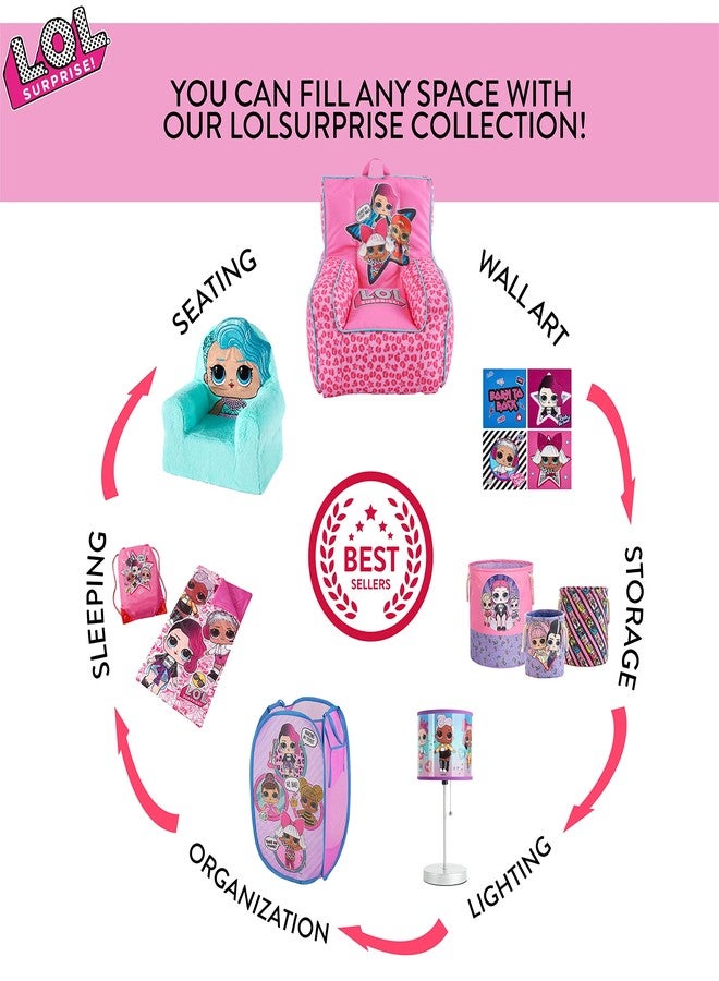 آيديا نوفا صندوق تخزين قابل للطي للأطفال من Idea Nuova LOL Surprise - متين بغطاء ناعم، 28.5 بوصة × 14.5 بوصة × 16 بوصة، منظم ممتع وواسع للأطفال - Image 5