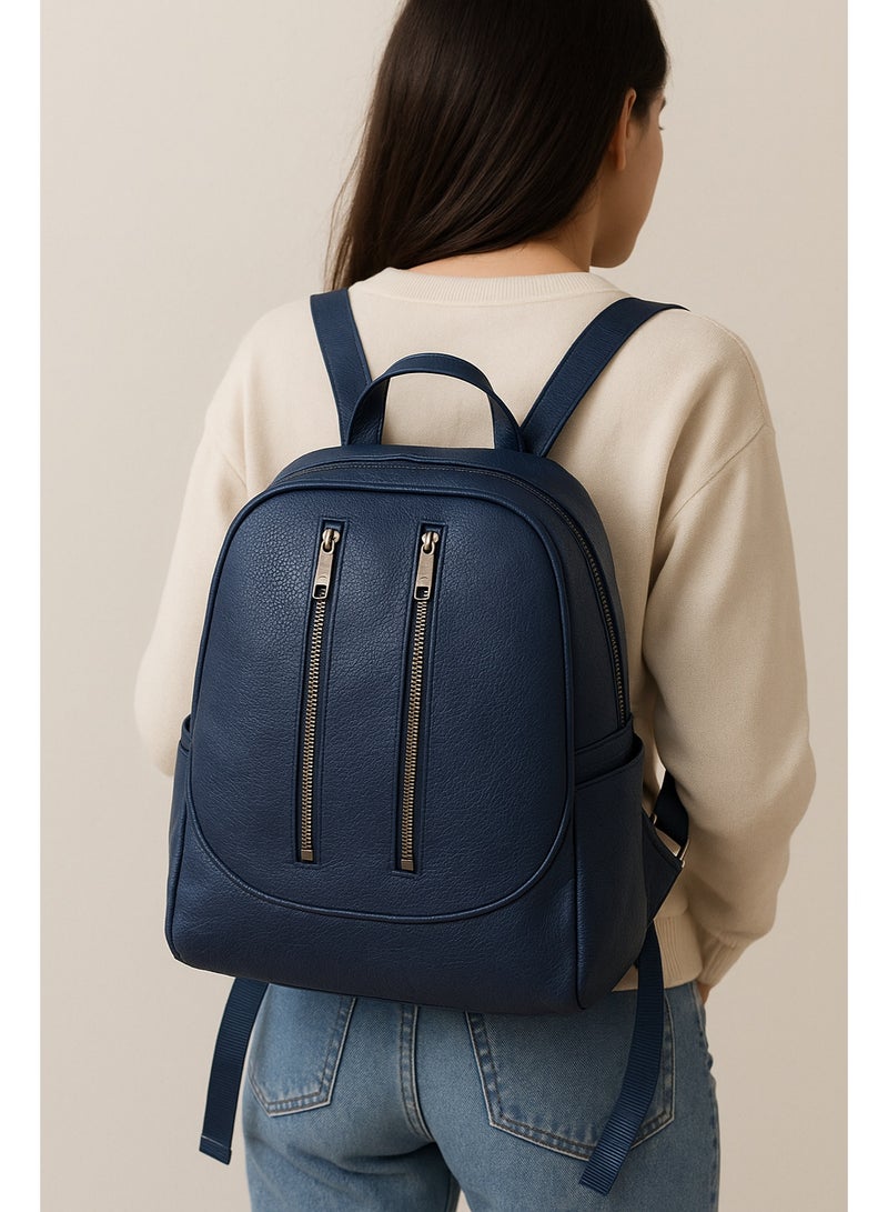 Women’s Leather Backpack for Daily Use – Practical Multi-Pocket Design - Image 5