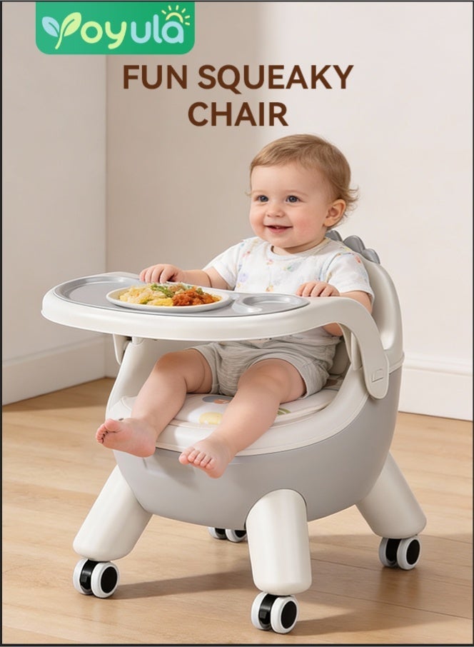 Yoyula Baby dining chair, baby learning to eat seat, feeding chair with tray, suitable for learning to sit, removable dining chair, baby feeding chair - Image 1
