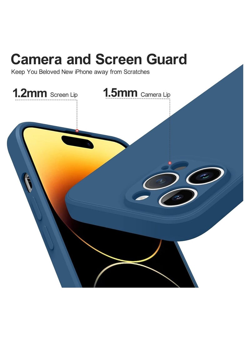 MUNTAQI Case for iPhone 15 Pro Max, Classic Liquid Silicone Shockproof, Durable, Anti-Drop, Full Protection cover (15 Pro Max, Blue) - Image 5