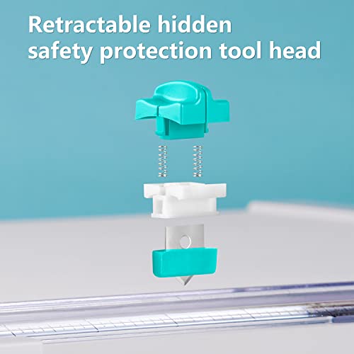 Ecraft Paper Trimmer Replacement Blades: Automatic Security Safeguard Paper Cutter Blade Refills Mint Green (4 Pack)… - Image 4