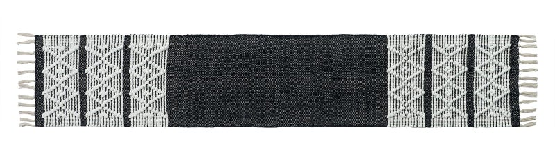 POSHREYA Cotton Table Runner for 4 6 Seater Dining Table|Centre Table|Coffee Table|Living Room|Table Decor|Eating Area|Decorative Runner|(14*72 INCHES)|Black|TRPS 022 - Image 4