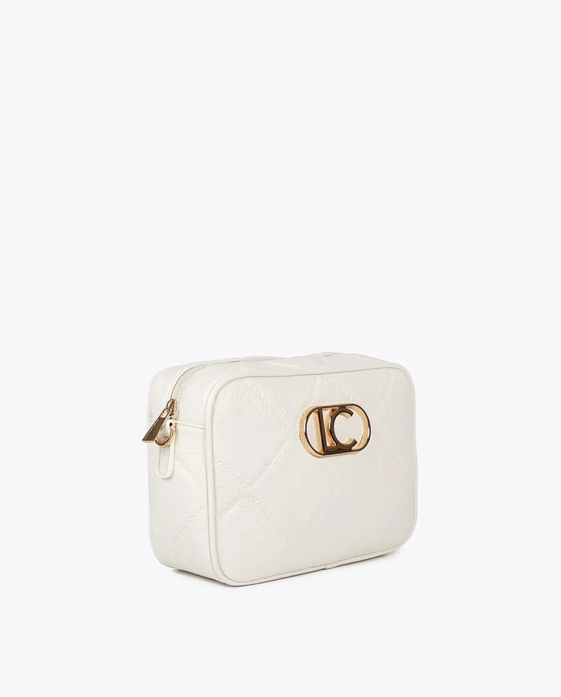 Lola Casademunt Monogram Diamond Oval Logo Faux Leather Crossbody