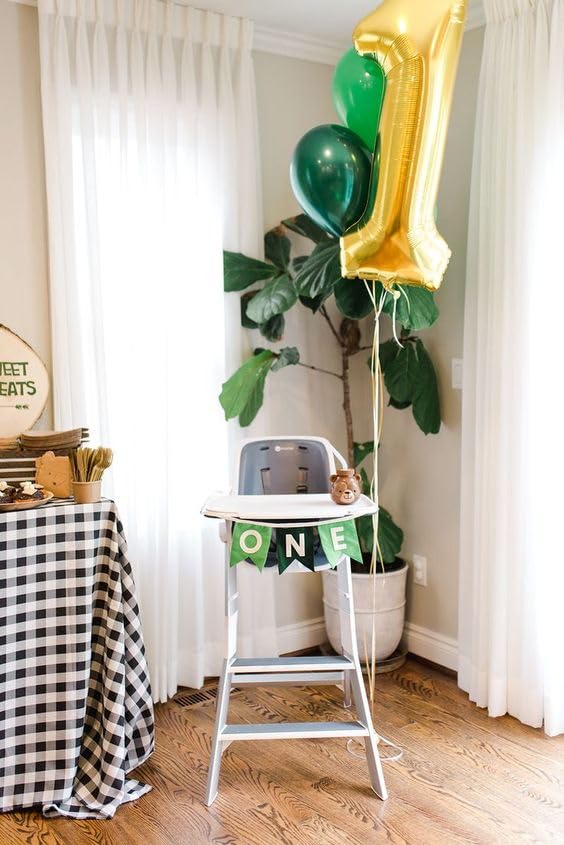 IWERP 40 Inch Gold 1 Balloon for First Birthday, Gold One 1st Number Balloon Birthday Decorations, 10th 21st, Giant Number 1 Balloon - Image 2