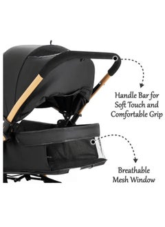 Two-Way Baby Stroller | Excellent Shock Absorber | Front and Parent Facing | Large Canopy and Seat | 5-Point Harness | Cup Holder | Large Basket | Quick Folding | 0-36 Months |Black - pzsku/ZB21863EA3E40AEAED7CCZ/45/_/1740966514/435ac5b7-74ef-4751-acab-004f56cb3f46