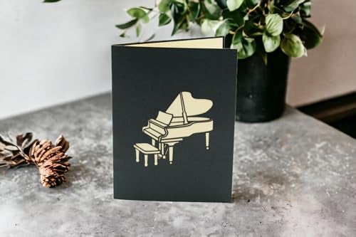 Rykamia Piano Pop Up Card, Blank PianoCard With Envelop, Piano Birthday Card, Piano Greetings Card, Happy Anniversary, Retirement, Thank You, Good Luck, Piano Player Card, Piano Gift for Him/Her - Image 5