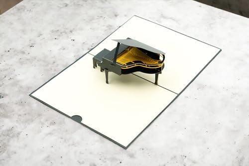 Rykamia Piano Pop Up Card, Blank PianoCard With Envelop, Piano Birthday Card, Piano Greetings Card, Happy Anniversary, Retirement, Thank You, Good Luck, Piano Player Card, Piano Gift for Him/Her - Image 3