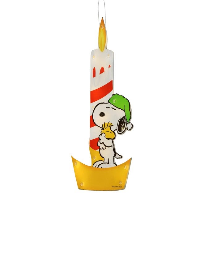 PRODUCTWORKS 12IN EA. Peanuts 2 PC Lighted Holiday Christmas Window DÉCOR Candles Snoopy and Woodstock with Suction Cup for Hanging - Image 3