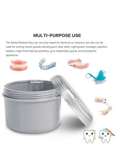 SYOSI Denture Bath Cup Denture Case Retainer Cleaner Case Cleaning Care Denture Clear and Retainer Denture Holder for Household Office Travel  - Image 3