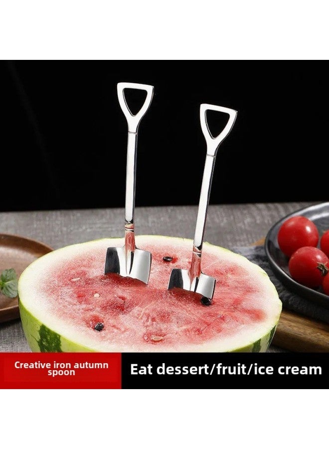 Stainless Steel Watermelon Spoon Spade Spoon Household Creative Dessert Watermelon Special Spoon Cute Spade Spoon-Specifications:Square Head  - Image 3